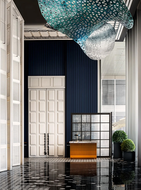 Modern hotel lobby furniture set for hotel entrance and waiting areas